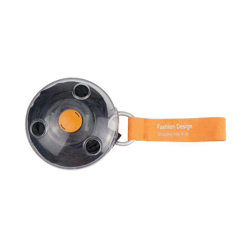 Disk dizayni bilan portativ xarid sumkasi, oson egish va yelka bilan olib yurish uchun kliplarga ega. Yengil va joyni tejovchi.