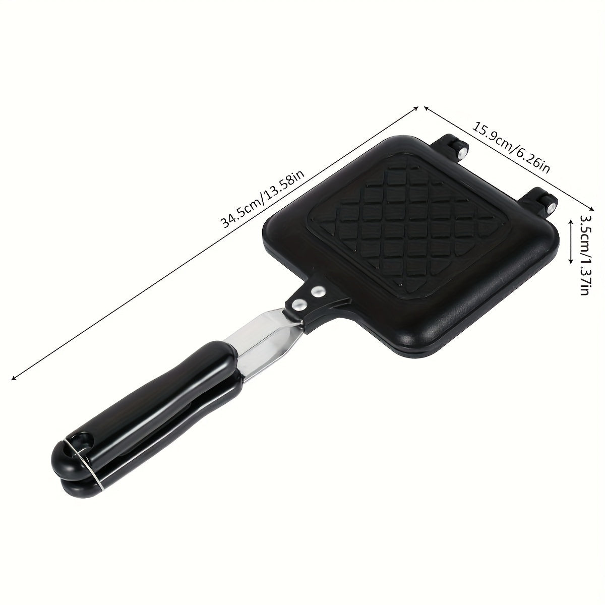 Double Sided Non-Stick Sandwich Maker with Barbecue Plate Waffle Toastie Maker