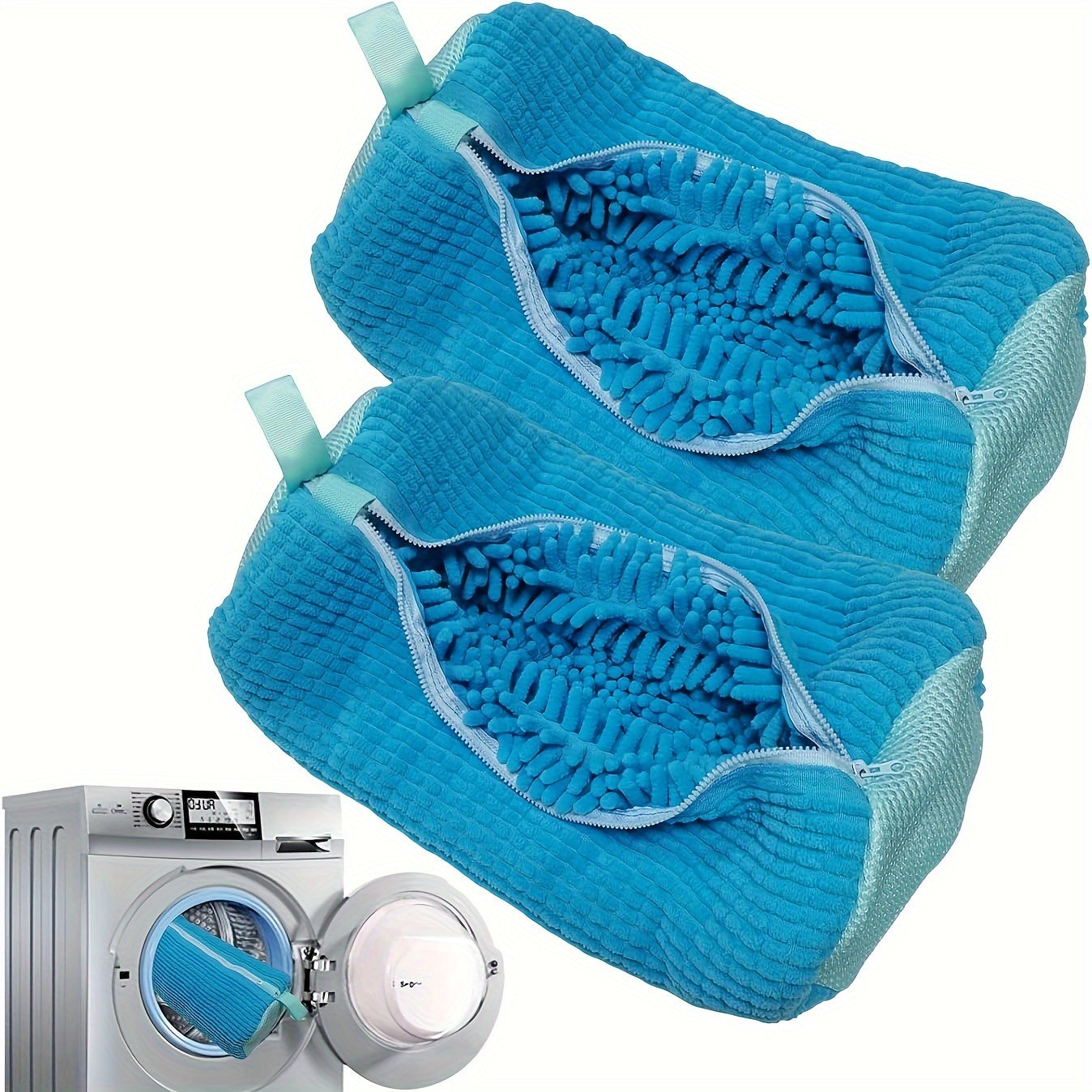 Сумки для стирки обуви Seayoon 2 шт. - Прочные сумки для стирки для любого размера обуви, защитные чехлы на молнии, сумки для стирки обуви