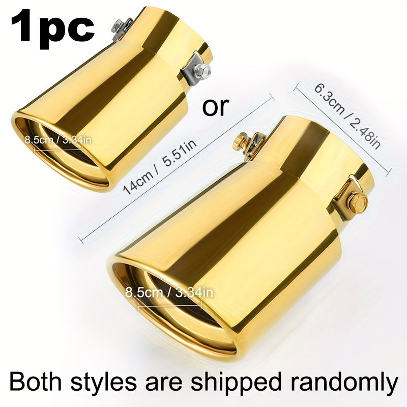 Универсальные нержавеющие стальные насадки на выхлопную трубу автомобиля хром, радужное золото, прочные