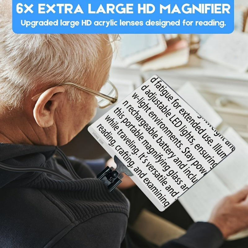 Hands-Free Magnifying Glass with 21.59cm Screen for Reading Sewing Inspection