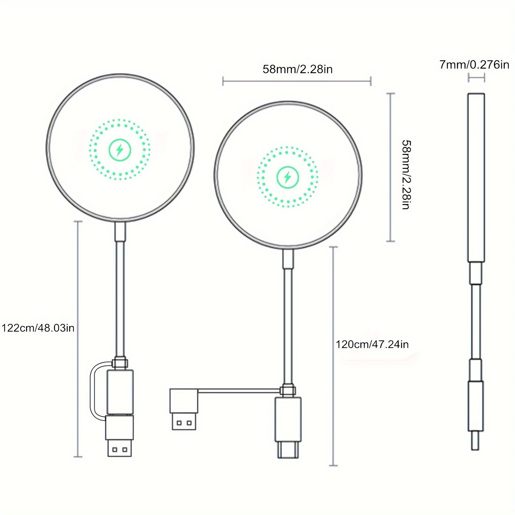 Magnetic Wireless Charger for iPhone and AirPods Dual Charging Ports