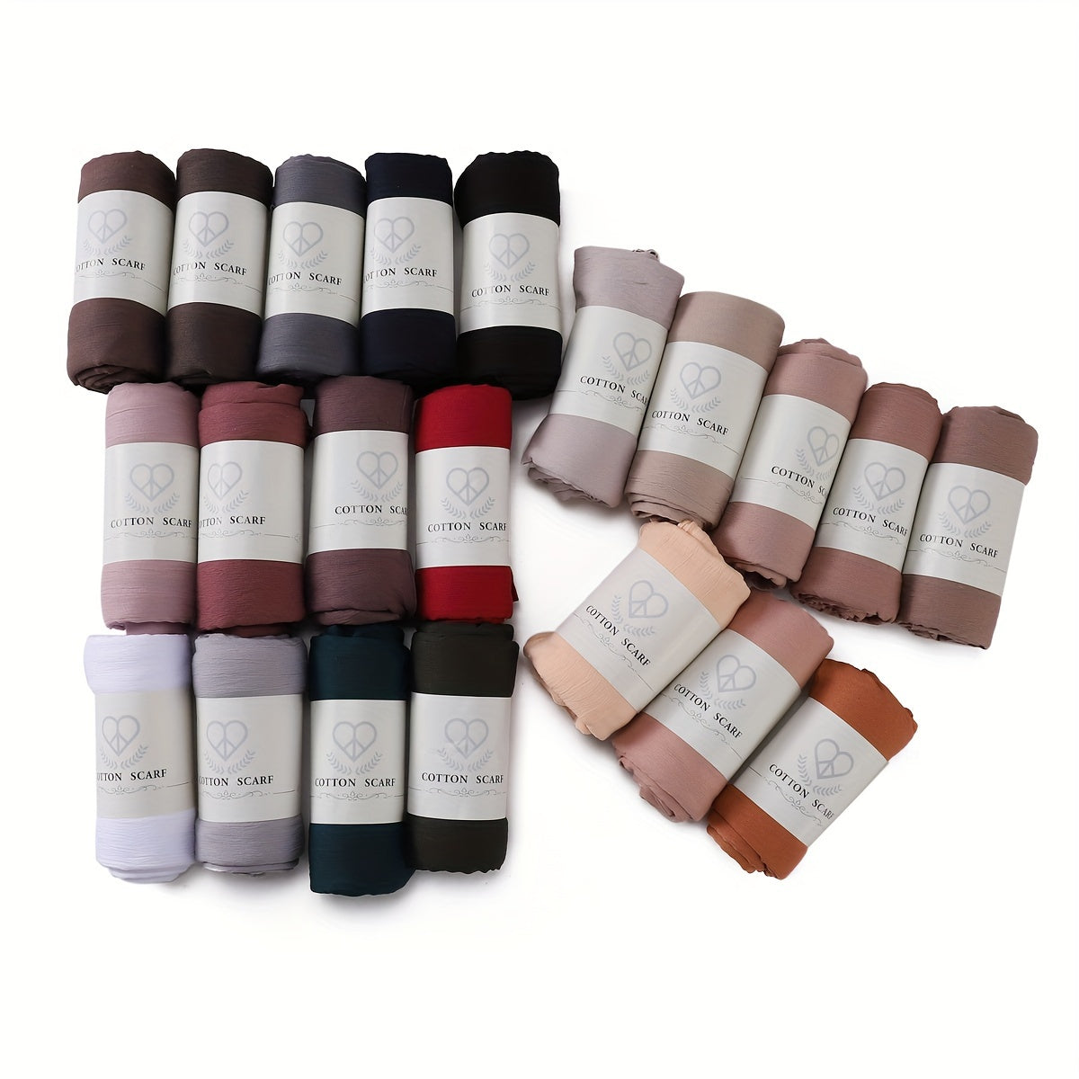 Breathable Muslim Women Hijab Solid Color Casual Crinkled Texture Sun and Wind Protection