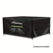 Outdoor Furniture Cover Waterproof Windproof 420D Oxford Fabric with Air Vent Black