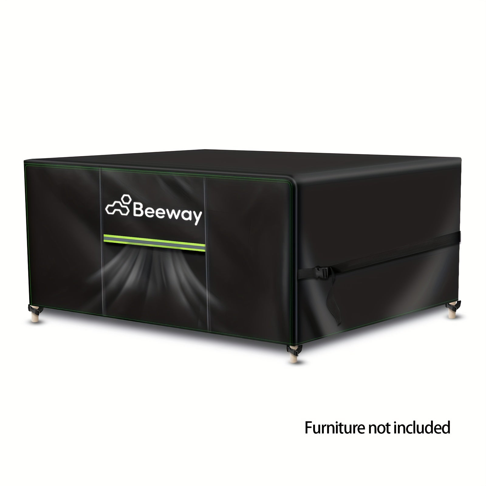 Outdoor Furniture Cover Waterproof Windproof 420D Oxford Fabric with Air Vent Black