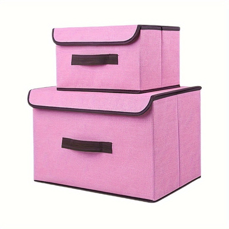 Rectangular Canvas Storage Box Waterproof Foldable for Home Kitchen Closet Toys
