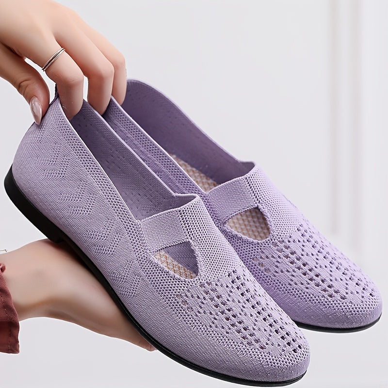 Women's Breathable Soft Sole Flat Shoes for Casual Walking and Commuting