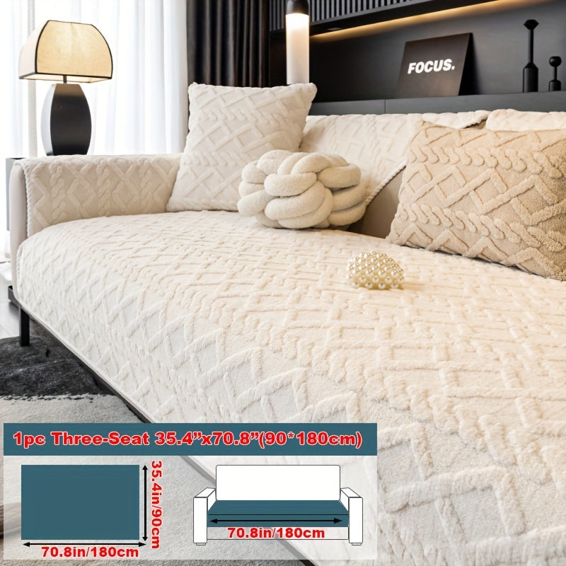 Нескользящая накидка на диван из велюра Shu, подходит для домашних животных, моется в машине, подходит для кресел и секционных диванов на 4 места