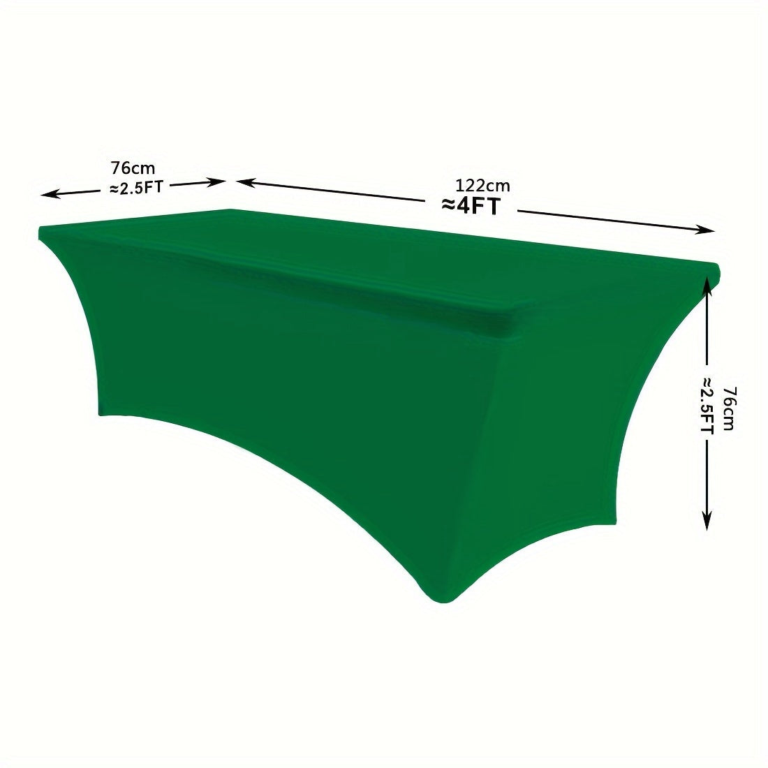 Spandex Rectangular Table Cover Washable Wrinkle-Resistant Stretchy for Events