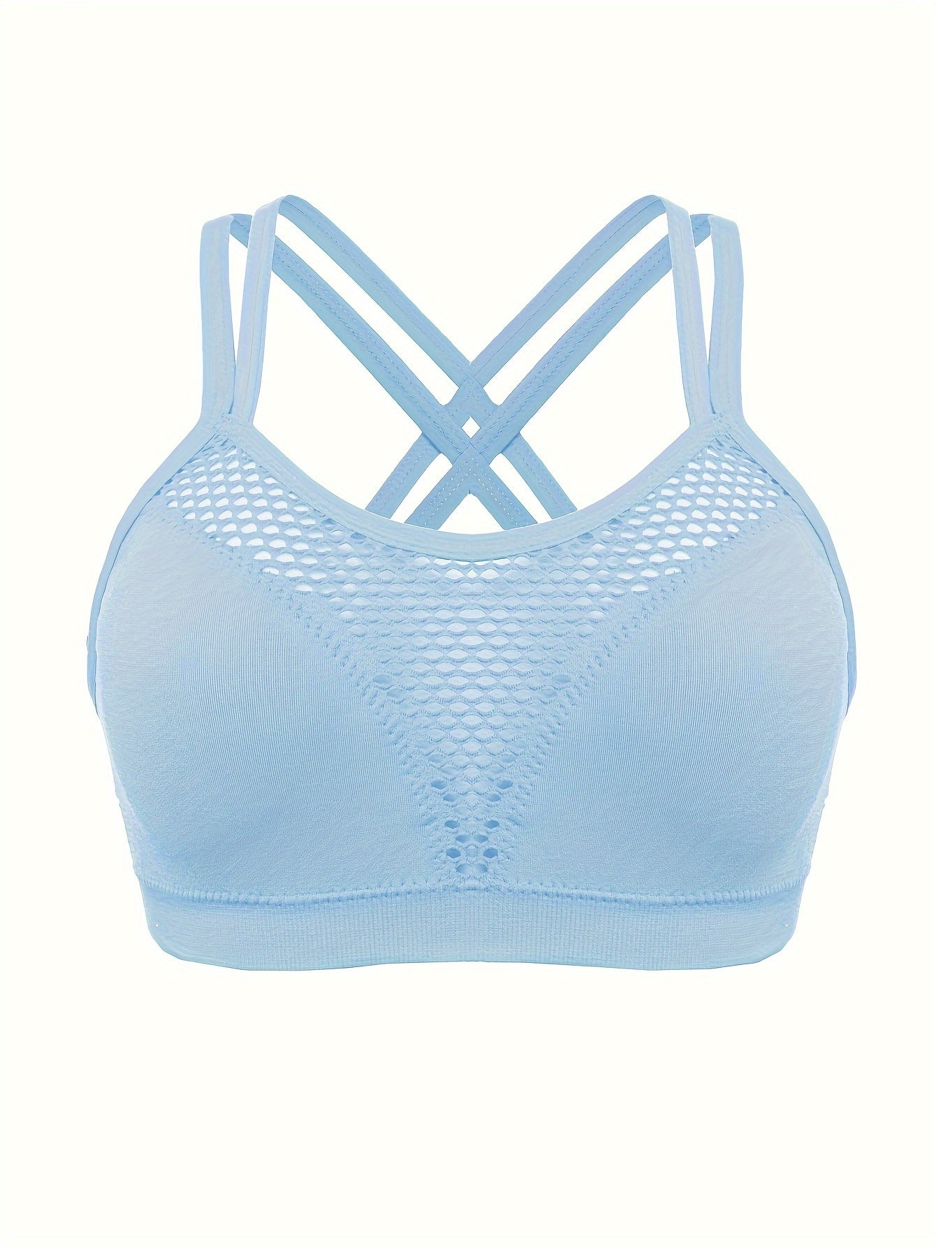 Plus-Size Seamless Sports Bra for Women Breathable Double Shoulder Design