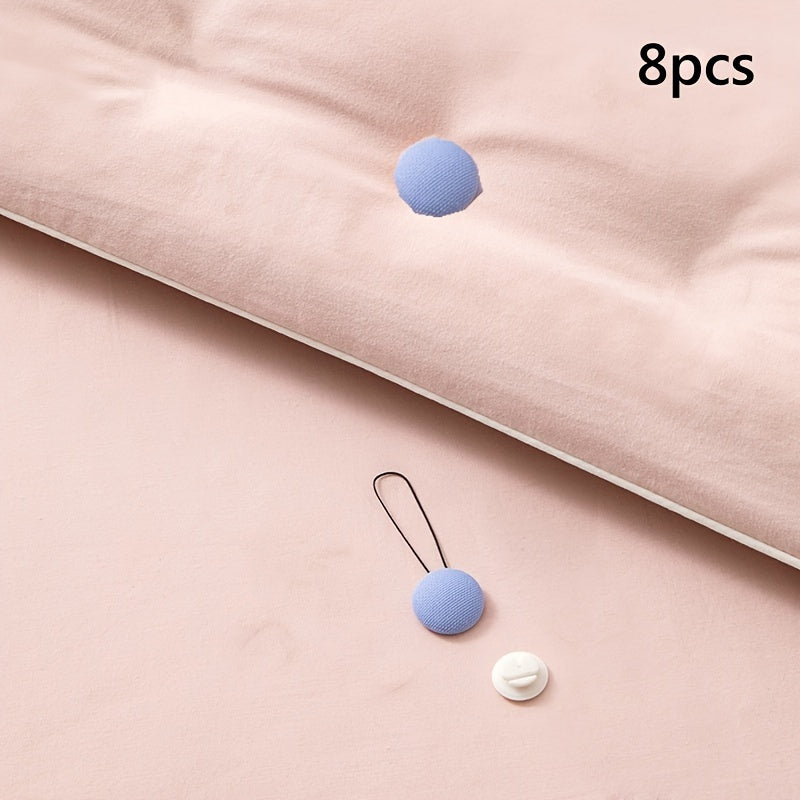 Set of 8 Blue Comforter Clips Duvet Fasteners Bed Bedding Holders
