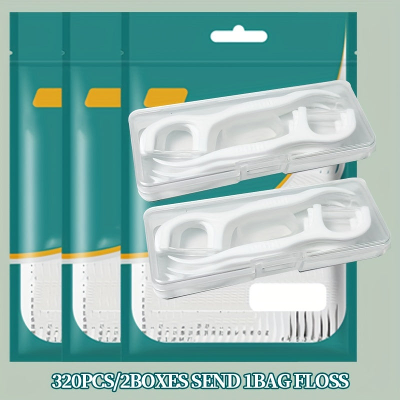 10Pcs Dental Floss Picks with Textured Grip Unflavored Deep Cleaning Travel