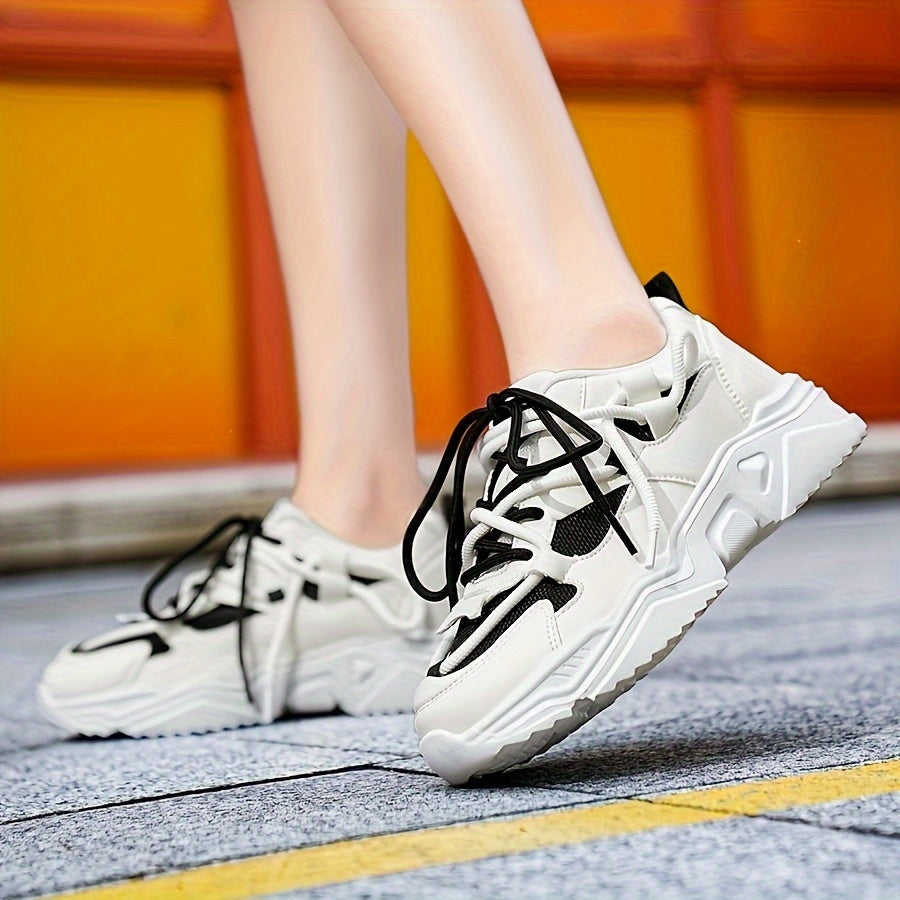 Women's Lightweight Mesh Running Sneakers with Thick Soles
