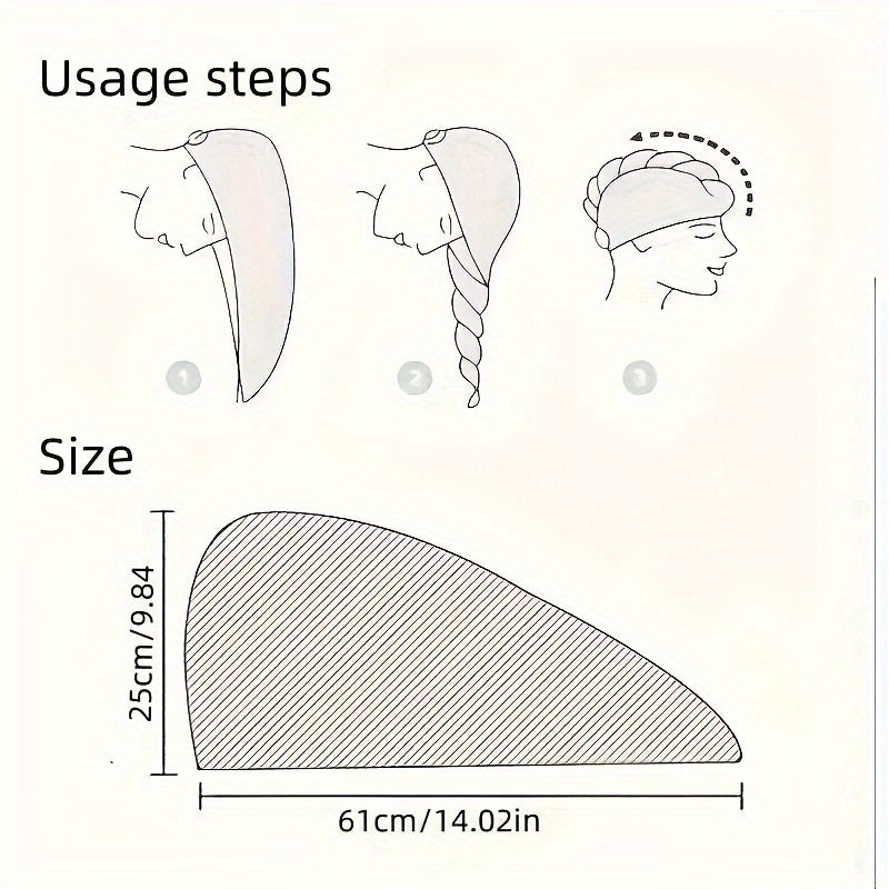Toalla de pelo de felpa de coral con rayas rosas, envoltorio, de secado rápido y ultra suave