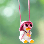 Ayollar qizlar uchun avtomobil bezaklari chiroyli siljiydigan o'rdak dekorativ aksessuar