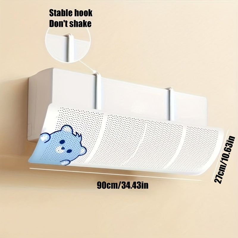 Настенный дефлектор для кондиционера с дизайном снеговика и сосны, легкий в использовании, прочная пластиковая крышка вентиляции для дома/офиса, блокирует холодный воздух и повышает комфорт внутри помещения, круглогодичный