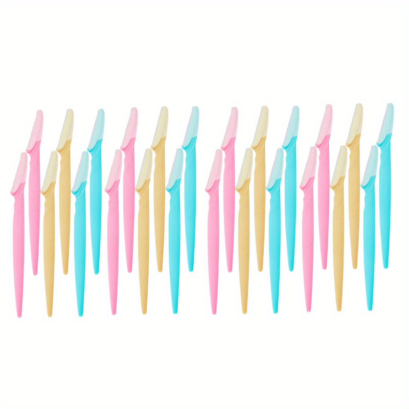 Mini Eyebrow Razors Set 3 or 6 Pcs Stainless Steel Vibrant Colors