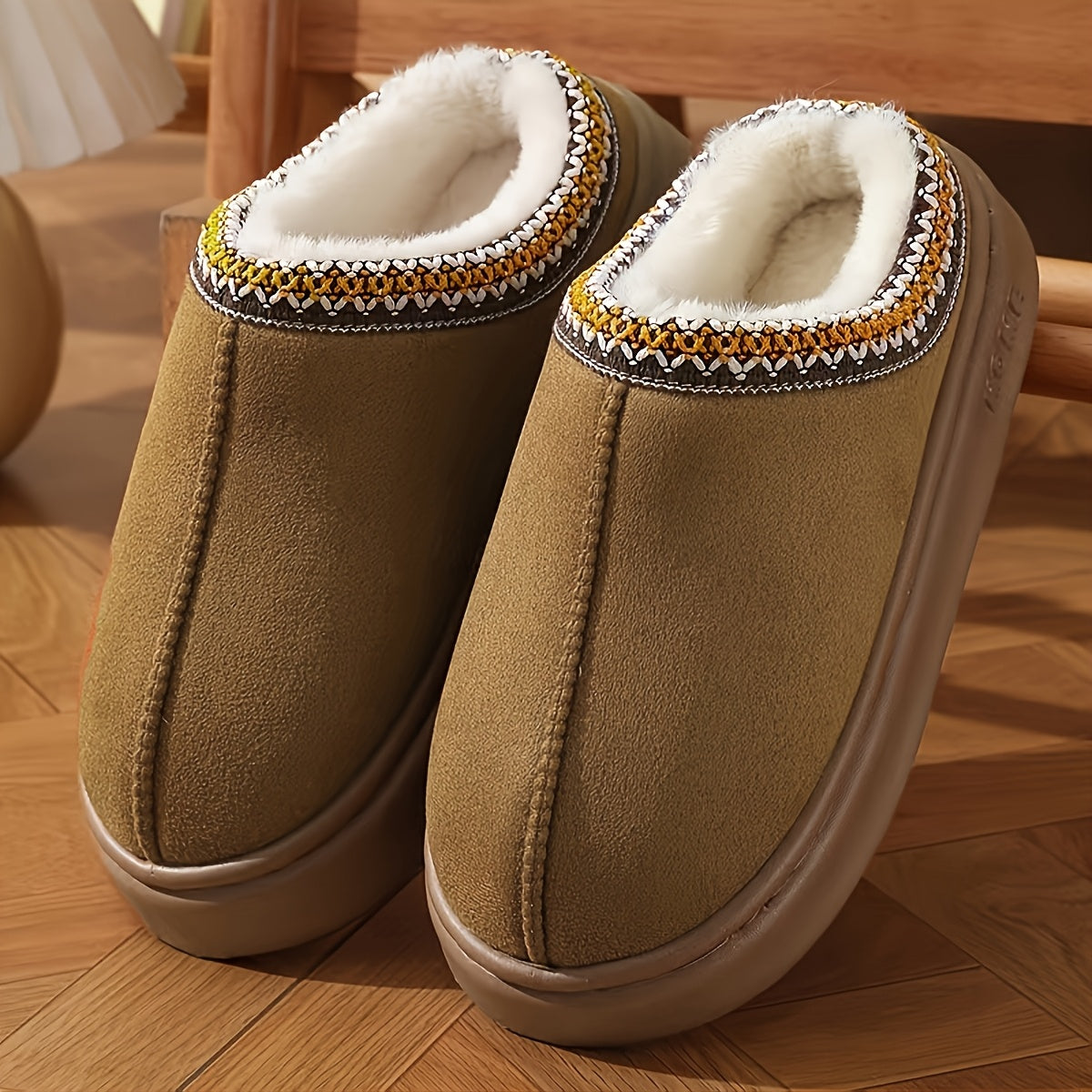Women’s Cozy Faux Fur Slip-On Loafers Casual Indoor Outdoor Shoes
