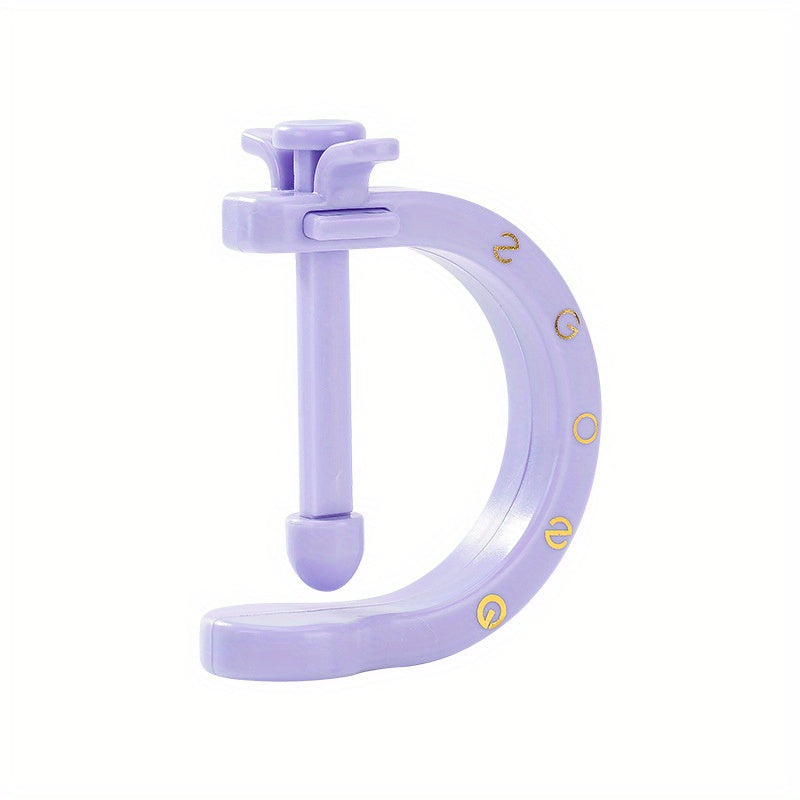 Barmoq, palma va bilak og'rig'ini kamaytirish uchun tuzilgan, teksturali tutqichga ega bo'lgan, moslashuvchan binafsha rangli qo'l va oyoq akupressura massaj qiluvchi.