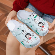Women's EVA Nurse Clogs Slip-On Non-Slip Cartoon Fashion Comfortable Work Shoes