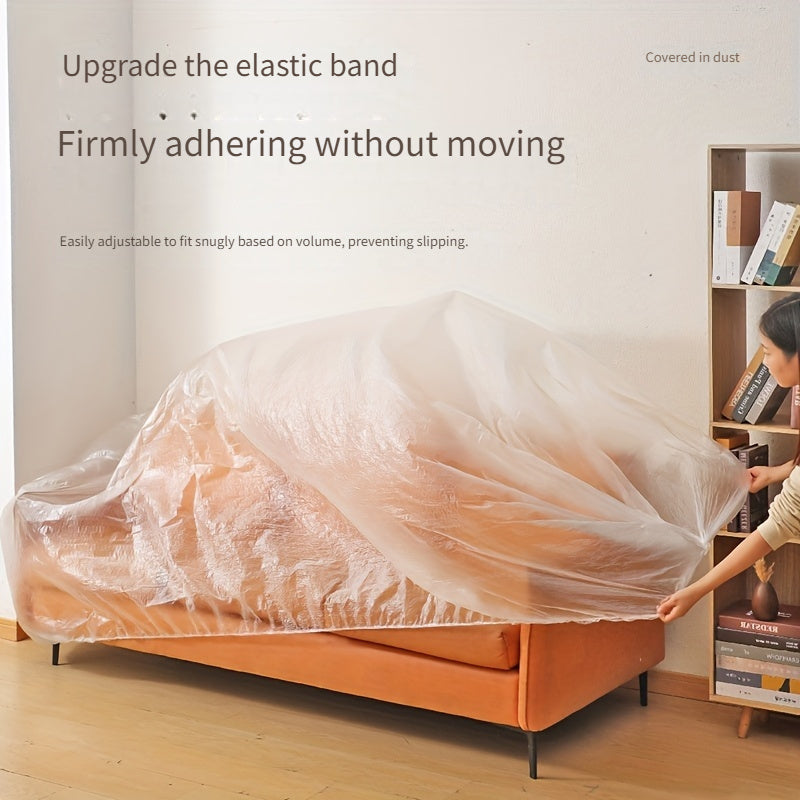 5 шт. прозрачных ПВХ чехлов для мебели и техники, водонепроницаемые защитные для дивана, телевизора, холодильника