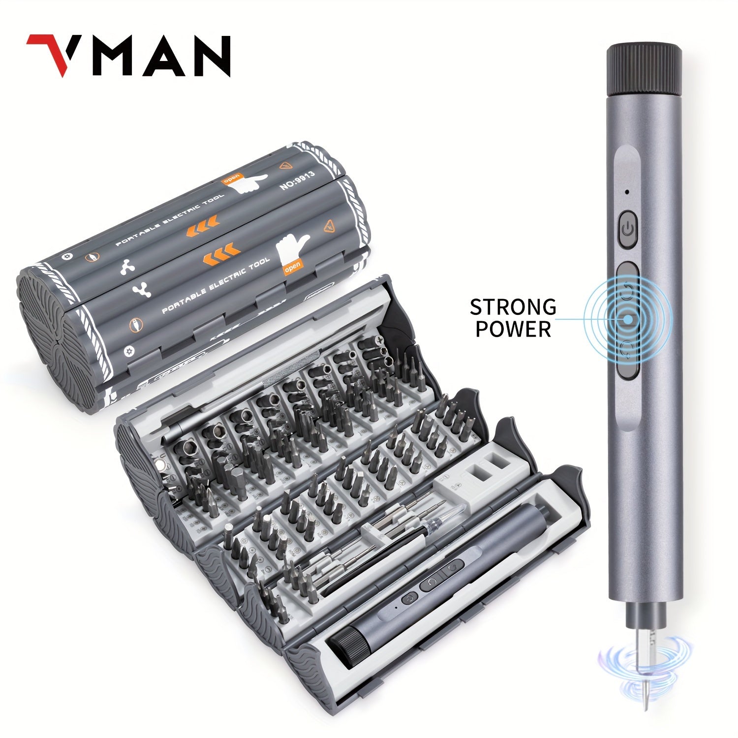 138-in-1 Electric Screwdriver Set with Rechargeable Battery and USB Dual Power