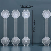 Child Safety Locks Set of 5 Transparent ABS Childproof Drawer Cabinet Fridge Toilet Locks