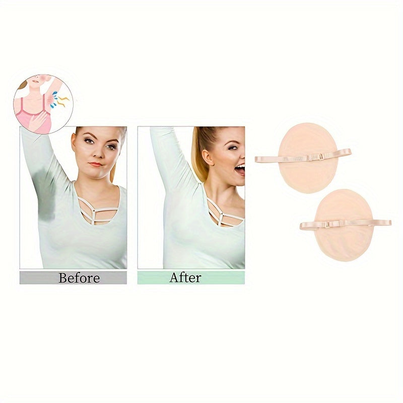 Reusable Cotton Underarm Sweat Absorbent Pads for Women 39x14cm