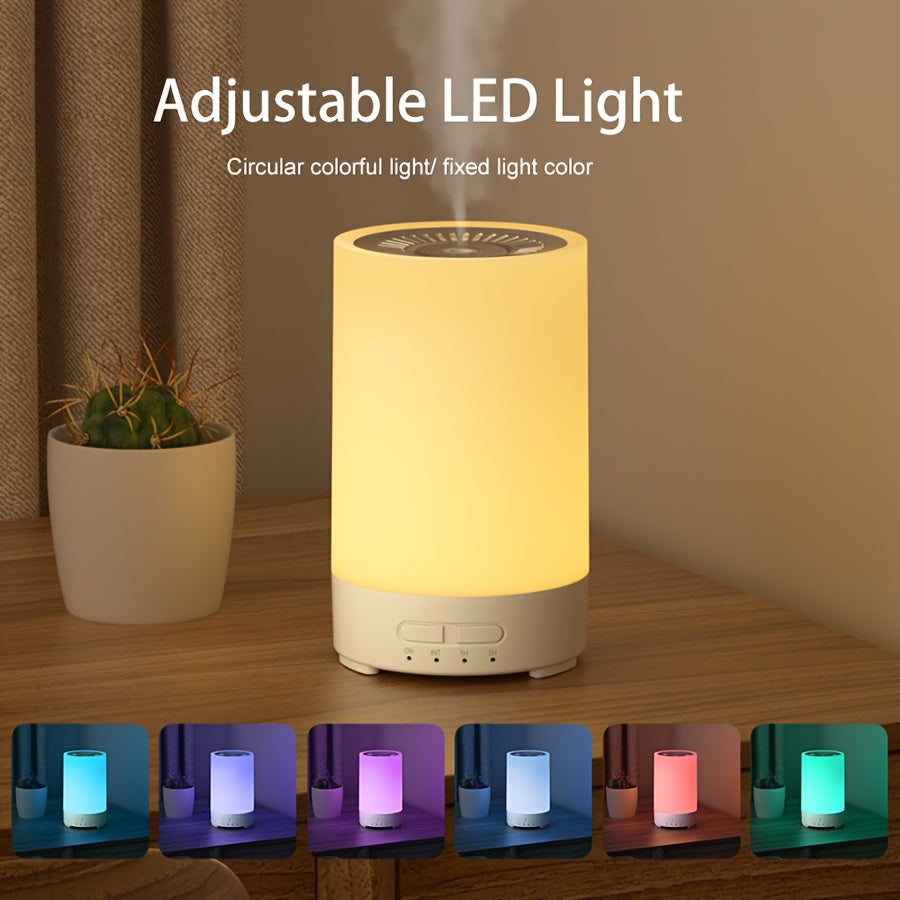 150ml yog'och aroma diffuser namlatgichi, 7-rangli kechki chiroq va USB Type C bilan