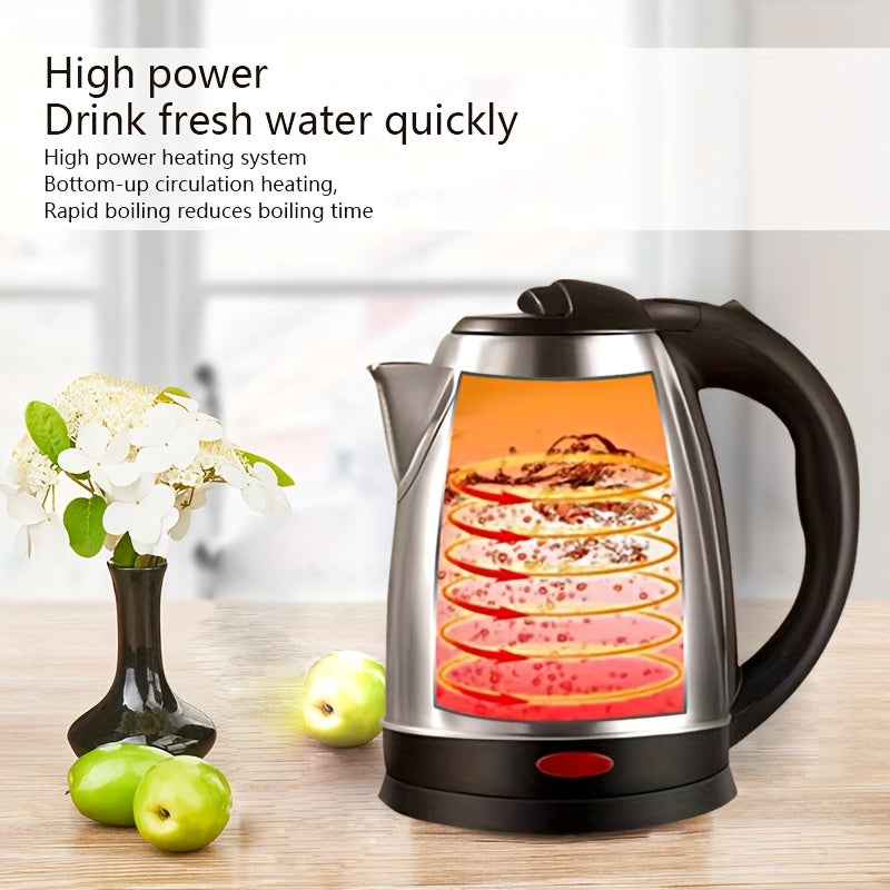 2L sig'imga ega, zanglamas po'latdan yasalgan, avtomatik o'chirish, quruq yonishdan himoya va qahva, choy va boshqa ichimliklar uchun tez qaynatish imkoniyatiga ega bo'lgan uy maishiy elektr chayi.