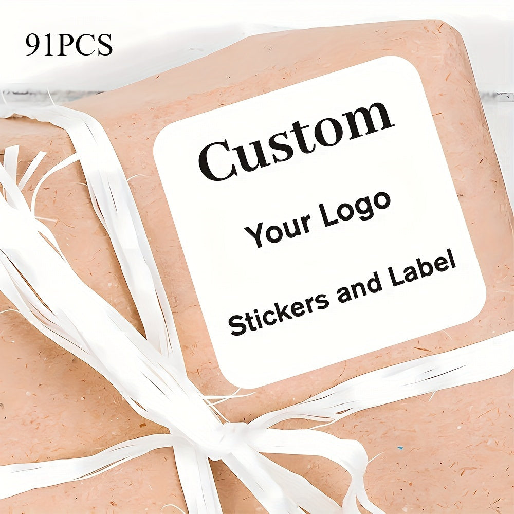 Custom Stickers Waterproof UV Resistant Sturdy Paper for Business, Wedding, Gift Packaging
