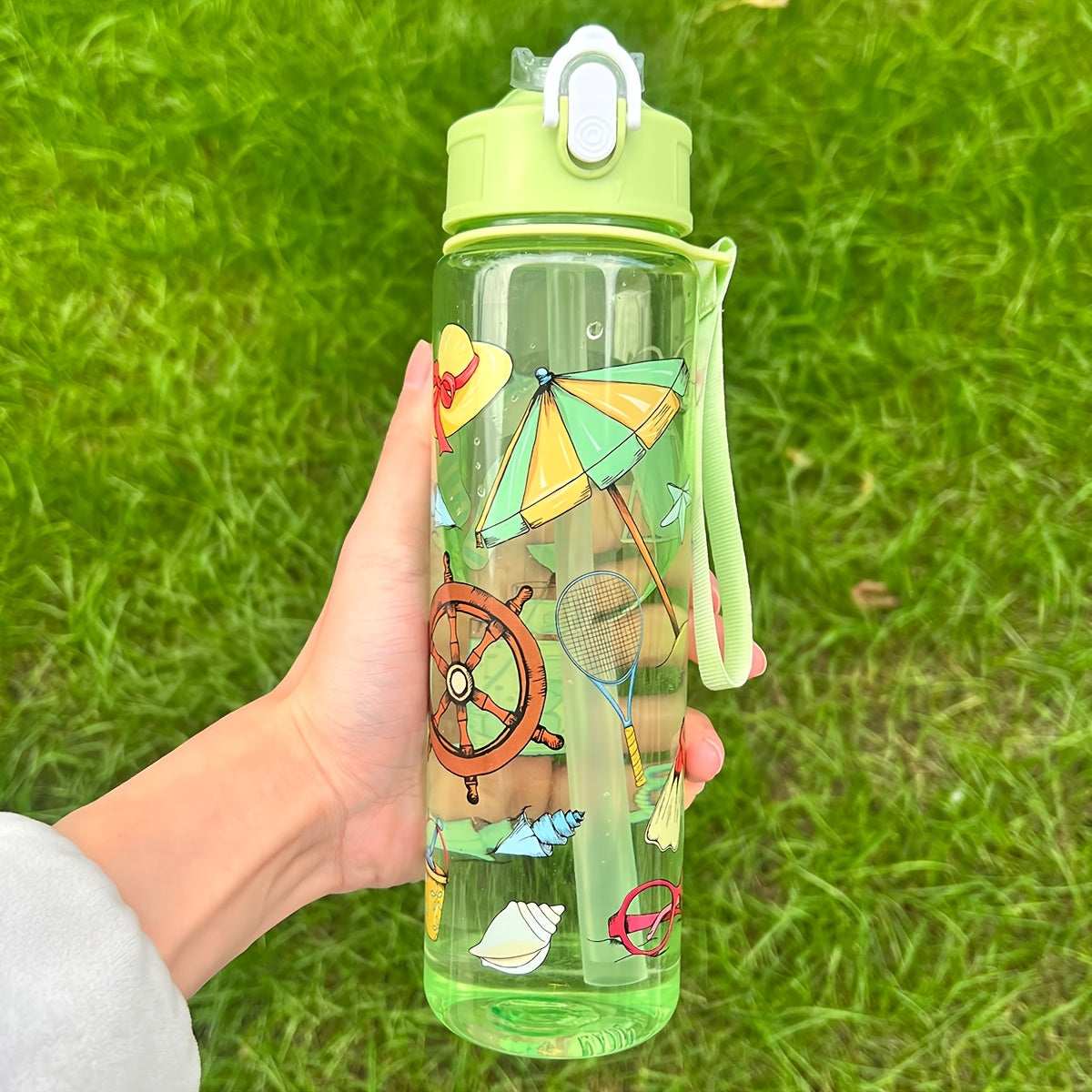 Cute Cartoon Water Bottle Leak-Proof Flip Top Hand Wash Outdoor Activities