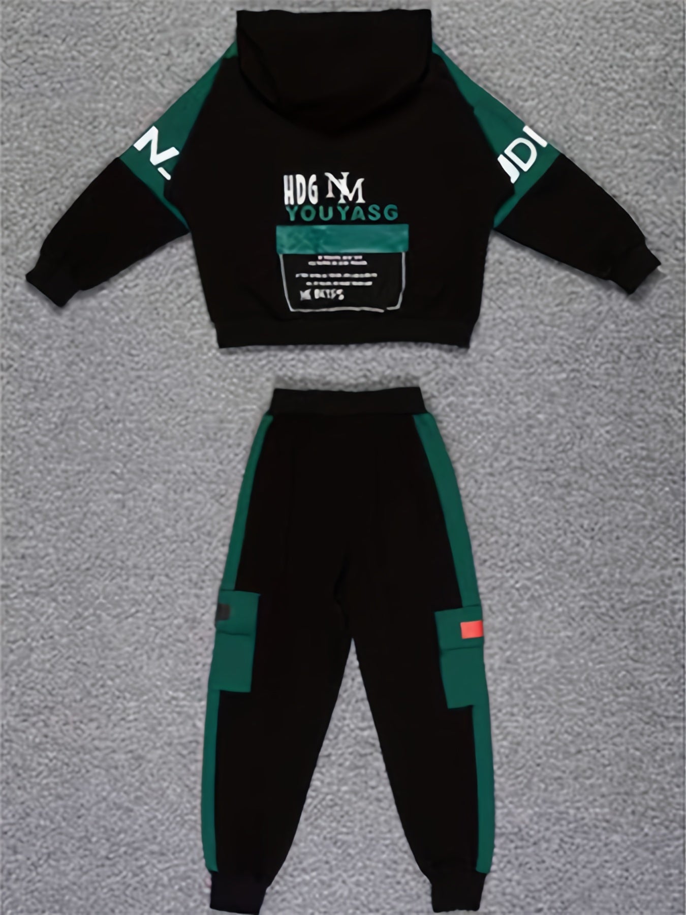 Детский комплект худи для мальчиков осень 2024 хлопковая смесь уличная одежда повседневная спортивная