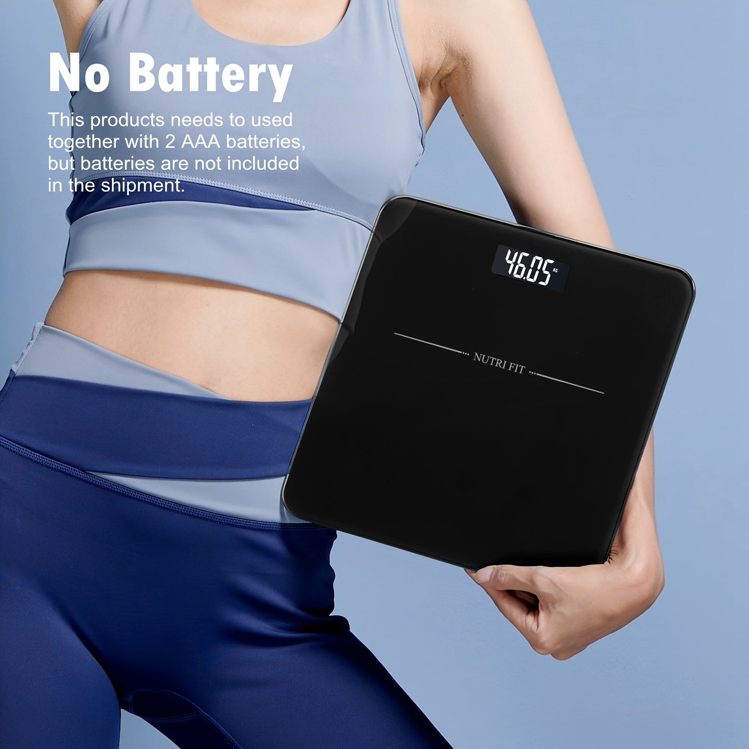 Цифровые весы с ярким ЖК-дисплеем, точностью до 0,1 фунта при нагрузке до 330 фунтов, закаленное стекло, без батареи