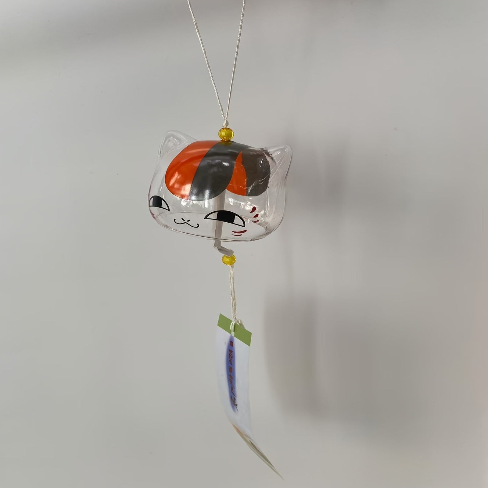 Glass Wind Chime with Animal Print and Cherry Blossom Design for Home Decor