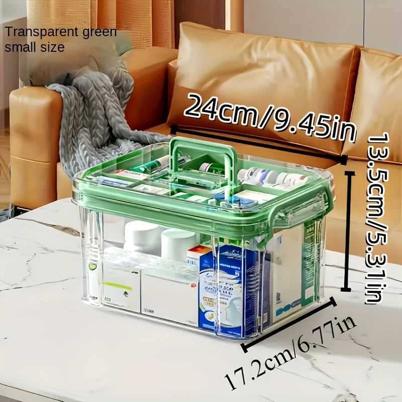 Plastic Waterproof Storage Box with Clip-On Closure for Medicines Snacks and Household Items