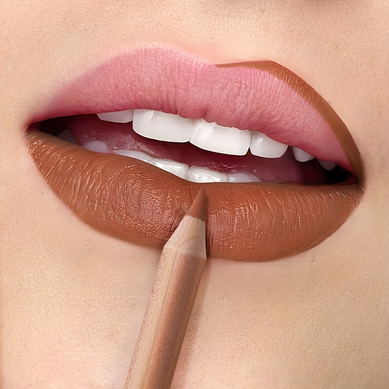 Set de perfiladores de labios mate impermeables para mujer, 24 colores, lápiz de labios de larga duración