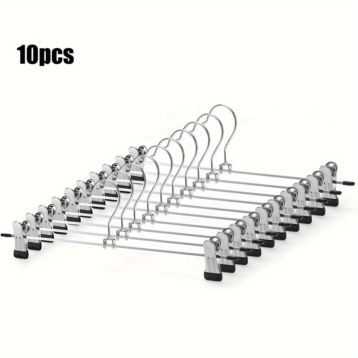 Metal Pants Hangers with Clips Pack of 10 or 20 Heavy Duty Slim Skirt Hangers