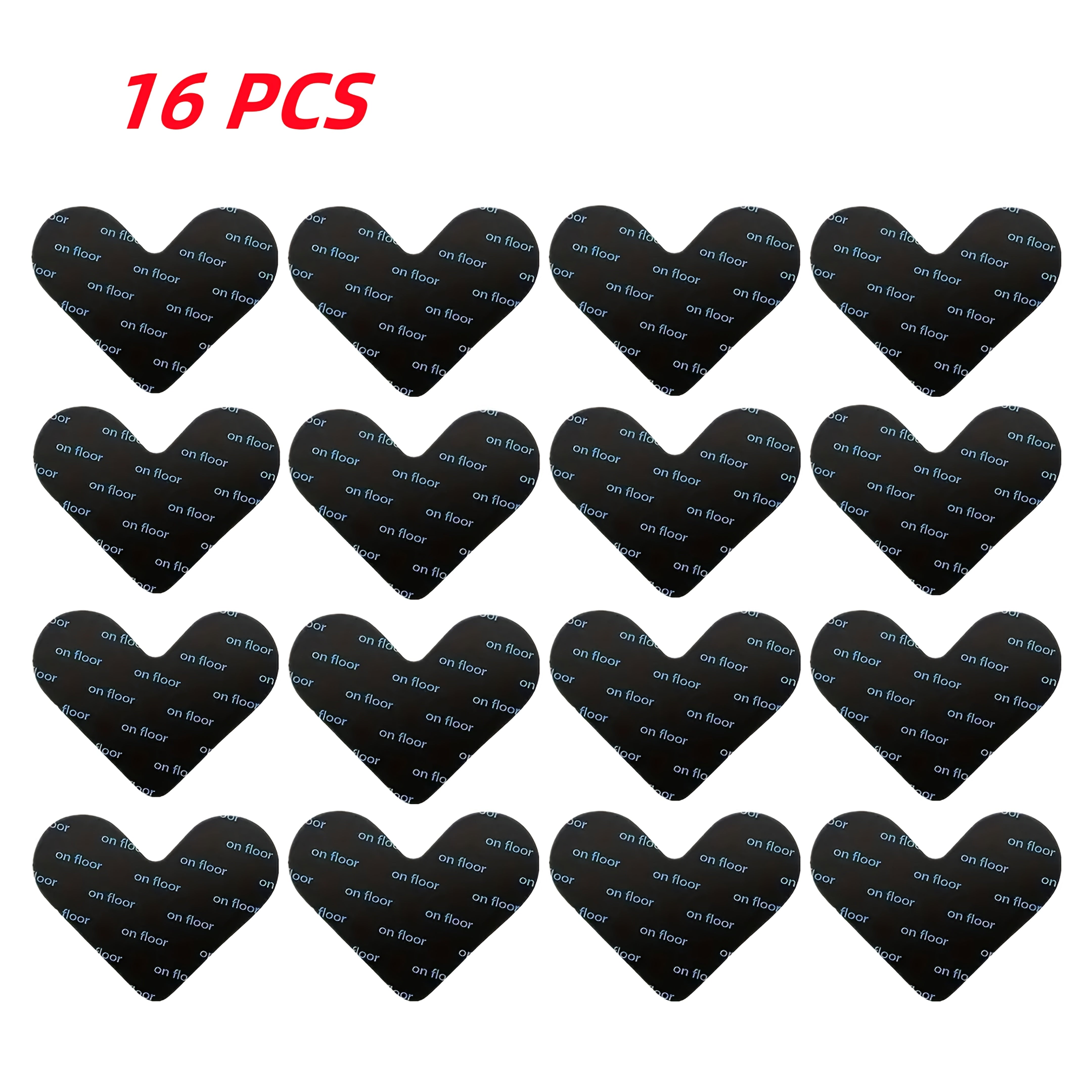 16 dona yopishqoqsiz gilam padlari va gilam stikerlari yog'och va plitka pol uchun