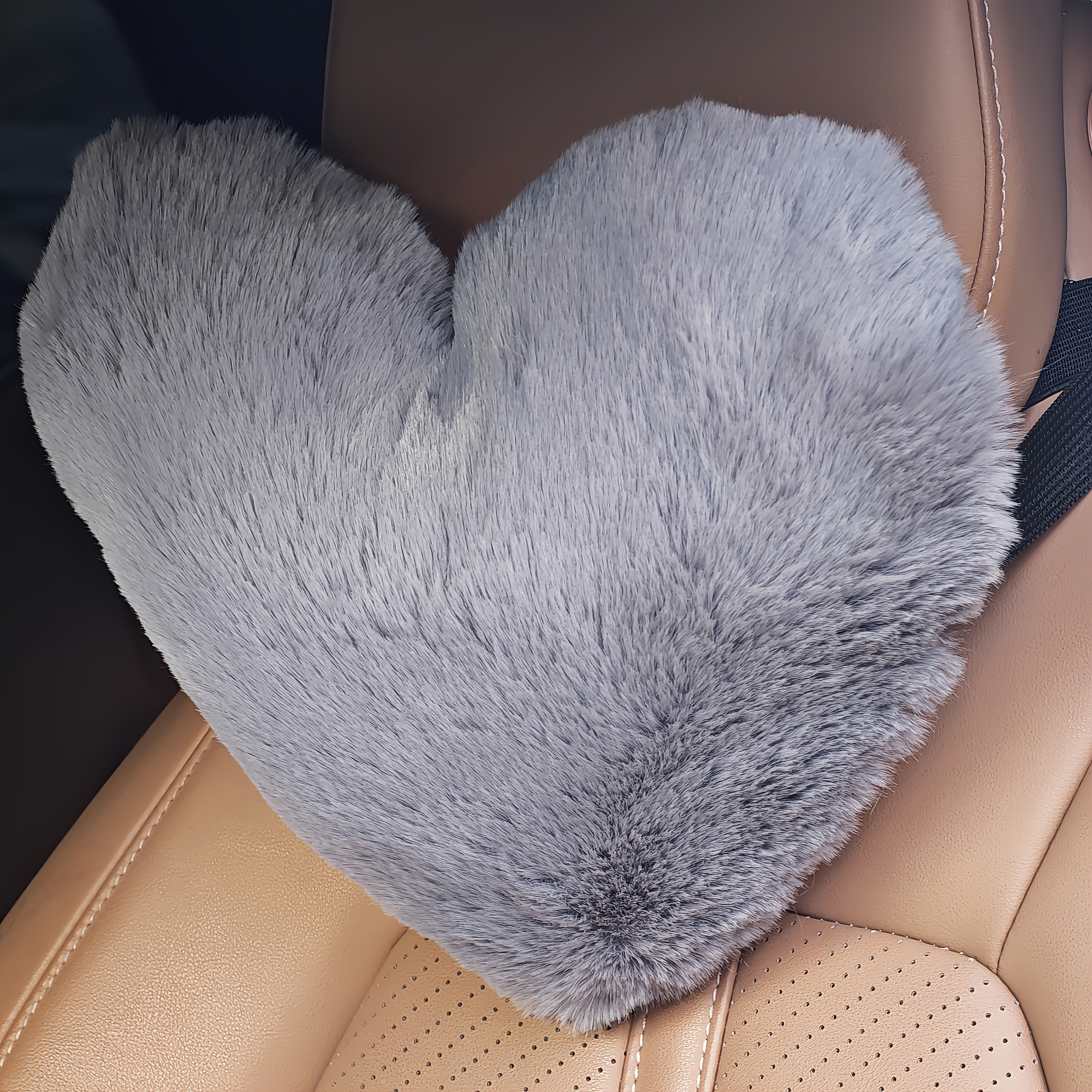 Car Seat Pillow Neck Rest Plush Headrest for Cars Interior Accessories