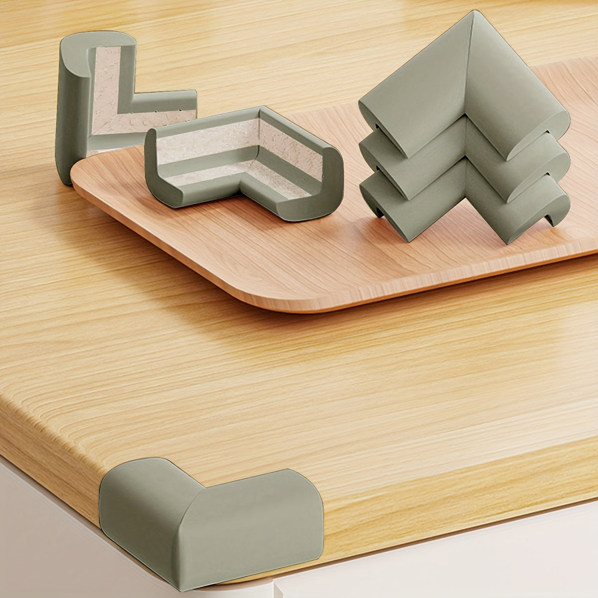 10 Pieces NBR L-Shaped Corner Guards for Table Edge Safety and Bed Protection