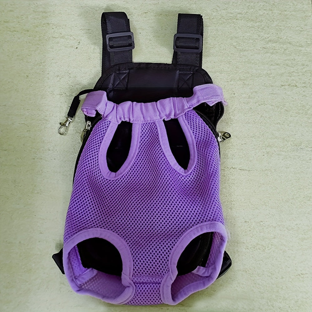 Pet Backpack for Small Dogs and Cats Breathable Mesh Zipper Carrier with Comfort Straps