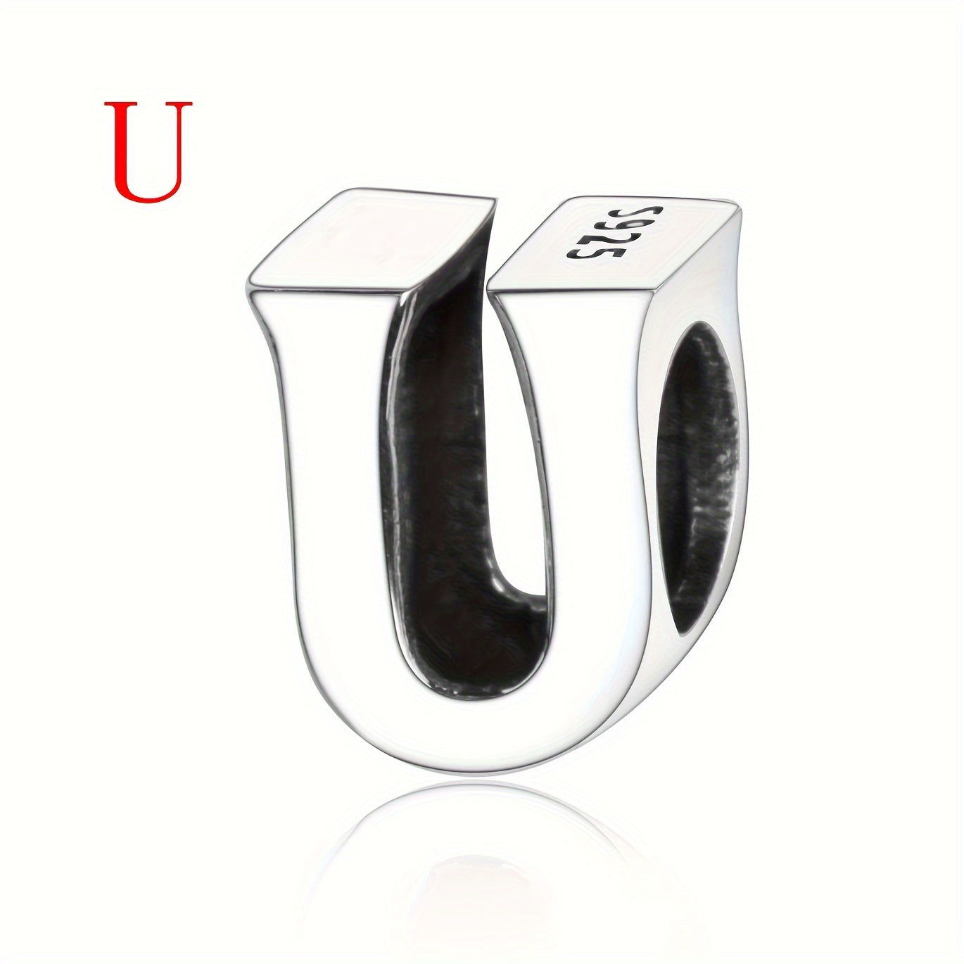 925 Sterling Silver Alphabet Letter Charms Beads for DIY Jewelry Making