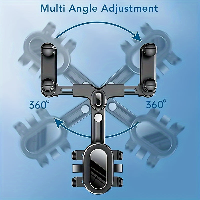 Universal ABS Car Phone Holder 360° Rotatable Retractable Mount for Auto Vehicles