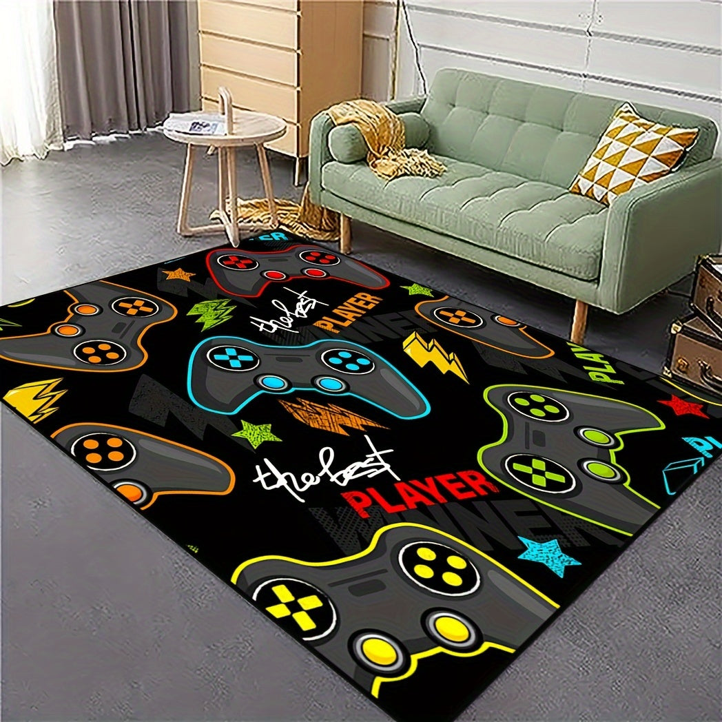 Game Controller Print Area Rug Anti-Fatigue Kitchen Mat Stain-Resistant Entrance Doormat