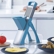 Multi-Function Manual Vegetable Fruit Slicer with Container for Chopping Grating