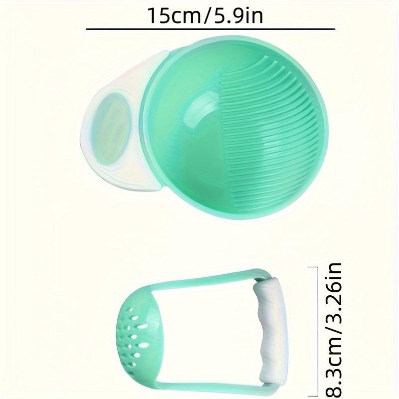 Handheld Fruit Masher Set with Bowl and Grater for Fresh Purees and Juices