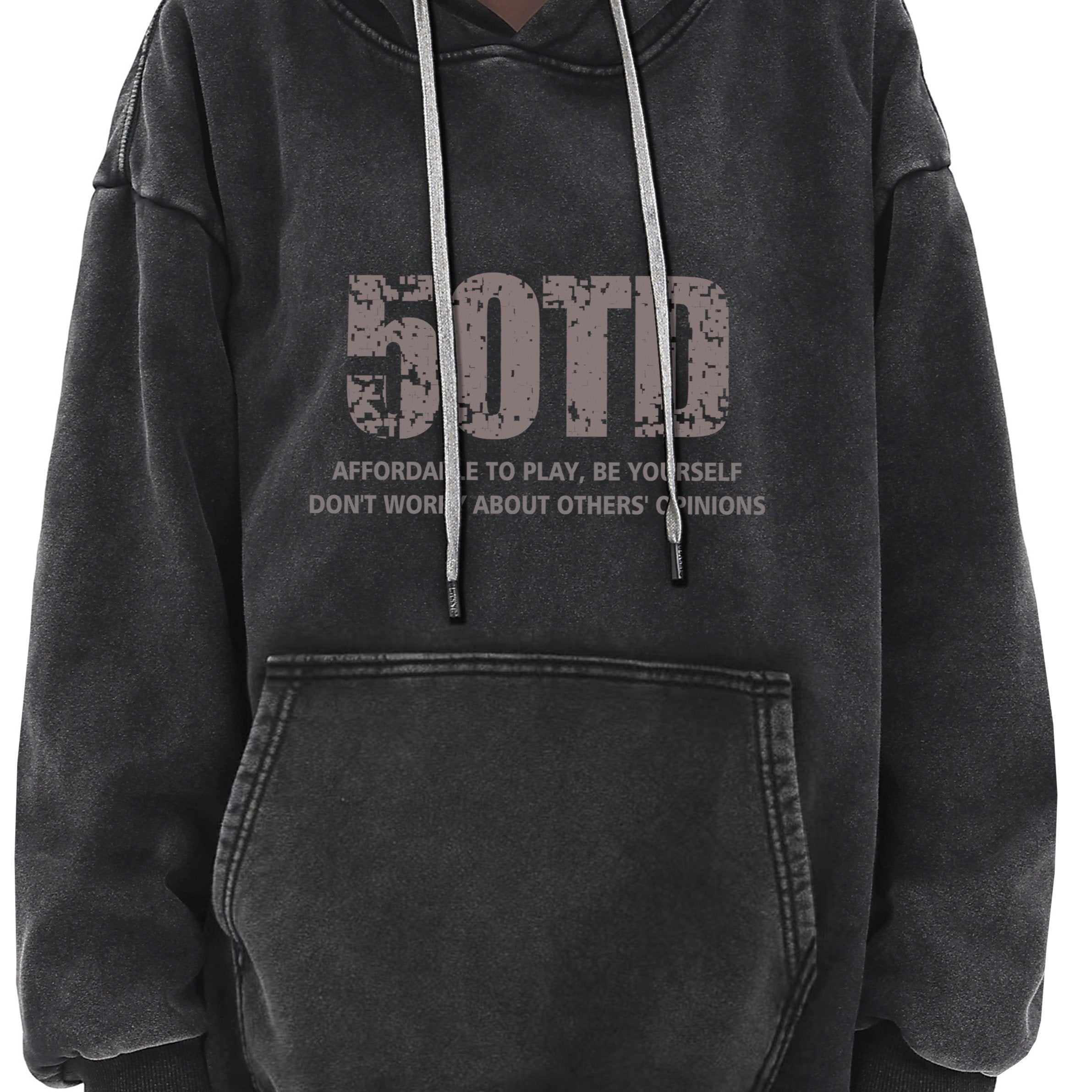 Women’s Plus Size Oversized Hoodie Black Cotton Blend Long Sleeve Casual Sweatshirt