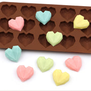 Silicone Heart-Shaped Chocolate Mold for Valentine's Day Baking and Cakes