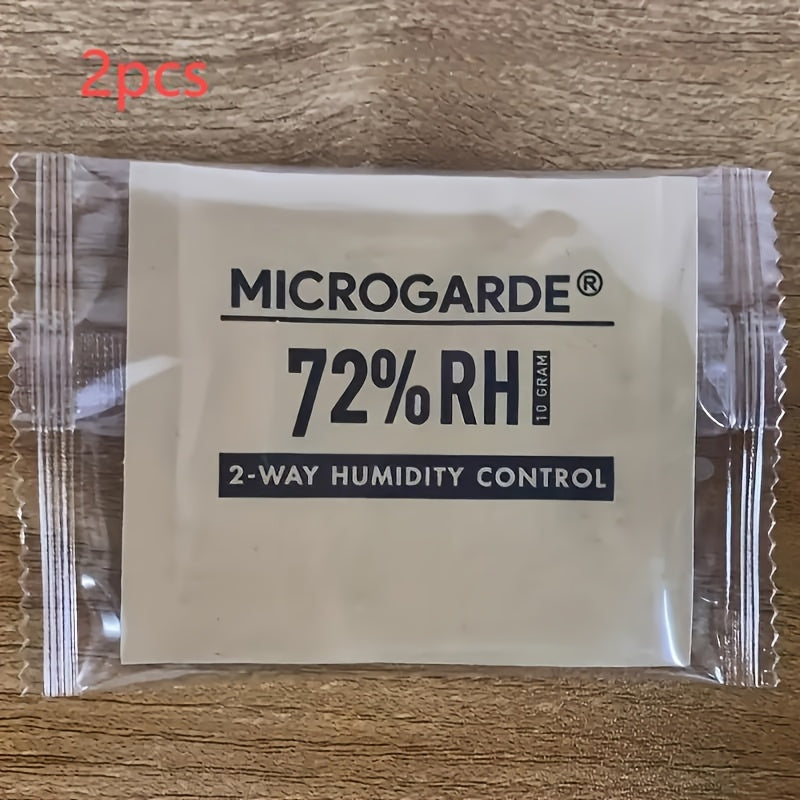 2pcs Portable Cigar Humidity Control Bags Beige Dual-Action No Electricity